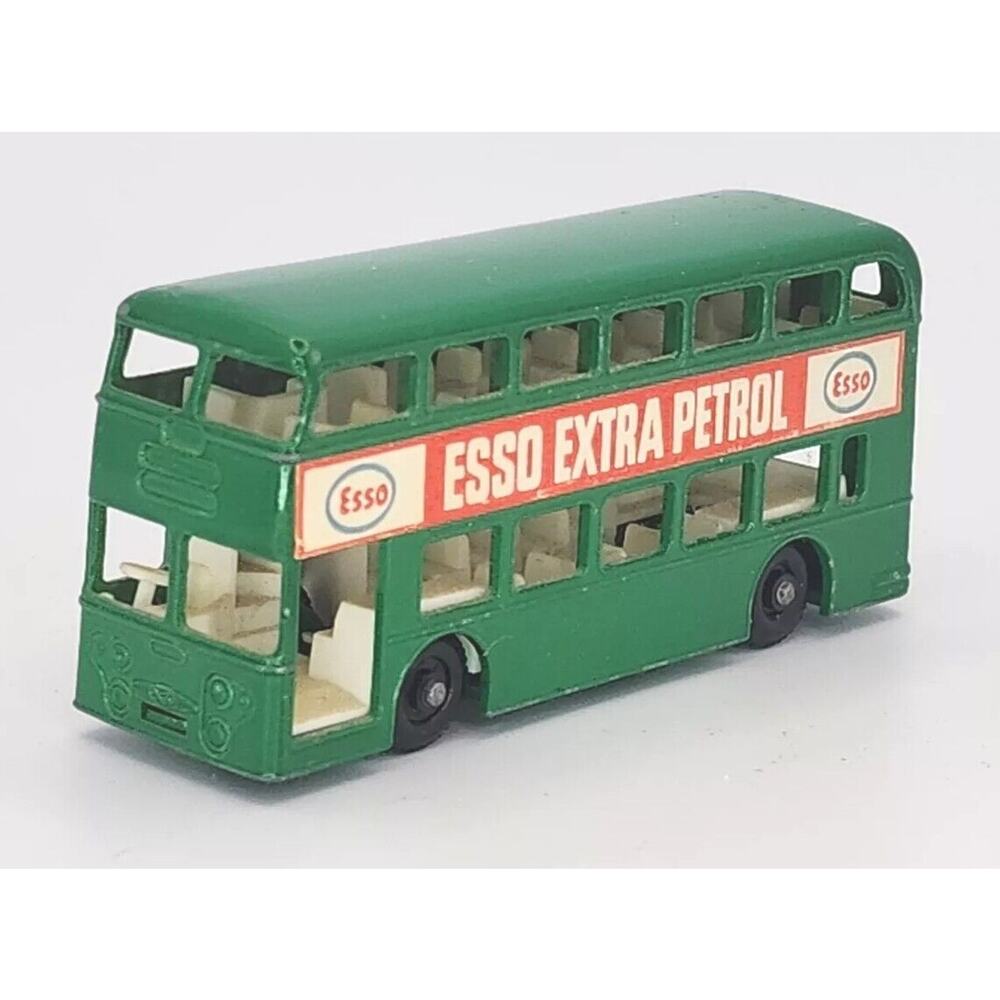 Matchbox Series No 74 Green Daimler Bus Esso‎ Extra Petrol Lesney England PB32